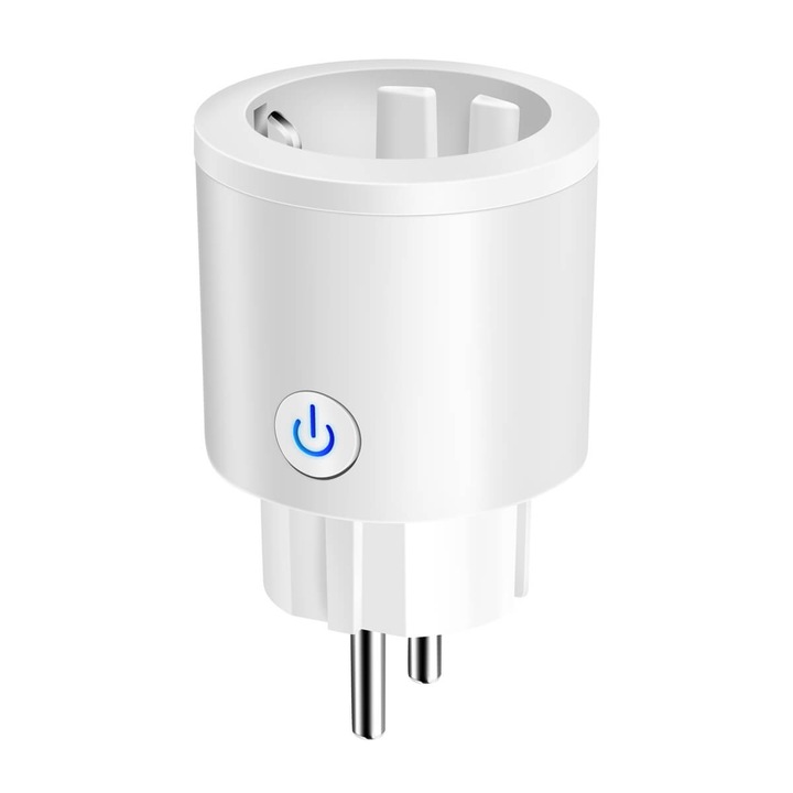 Безжичен контакт Platinet Smart Home Plug Socket EU 16A, със Wi-Fi, бял