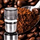Rasnita de Cafea Otto 30Ryi,200 W, 75 g, Cutit Otel inoxidabil, Bol detasabil din otel inoxidabil, Perie de curatare inclusa, Silver-Black