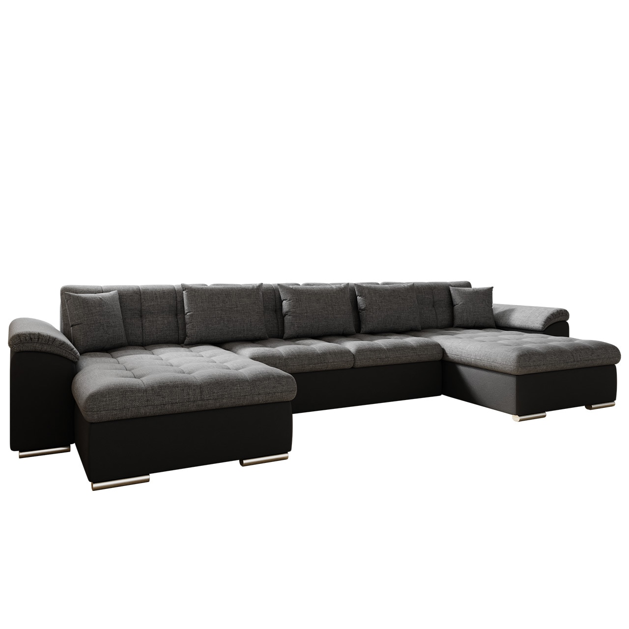 Coltar rabatabil Wicenza, universal, MIRJAN 24, negru/ gri, 375x155x76 cm