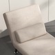 Canapea extensibila, HOMCOM, 3 in 1, cu spatar rabatabil pe 5 niveluri, perna si saltea captusite, din otel si in, 75x70x75cm, bej