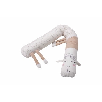 Protectie laterala patut Somnart, 25x180cm, model Oita, roz Protectie laterala patut Somnart, 25x180cm, model Oita, roz