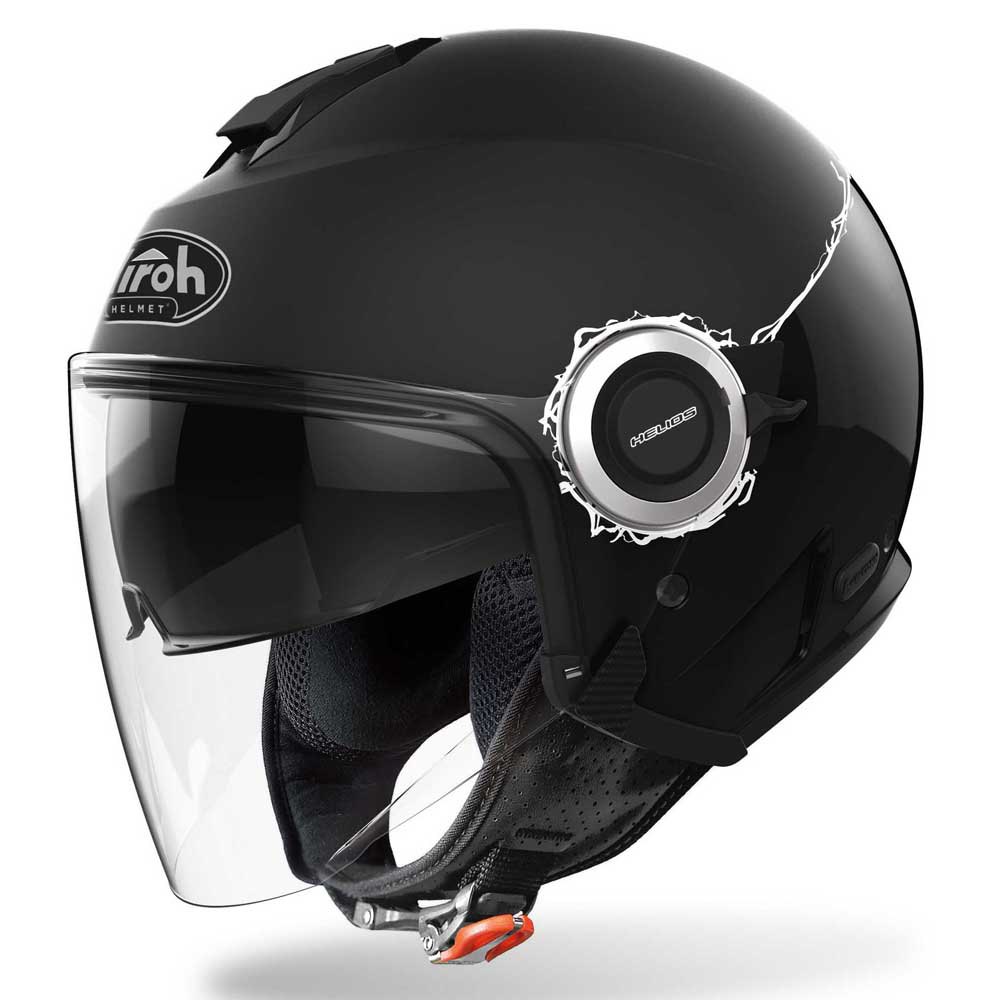 Casca pentru motociclete/scutere, Airoh, Helios Fluo, Negru