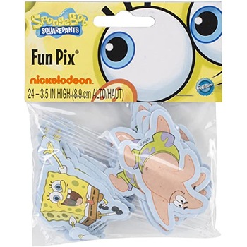 Set betisoare decoartive pentru briose, SpongeBob SquarePants, 24 buc., Wilton Set betisoare decoartive pentru briose, SpongeBob SquarePants, 24 buc., Wilton