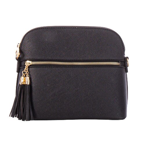 Geanta dama Carla 7107Y, de umar, Casual, Negru Antracit