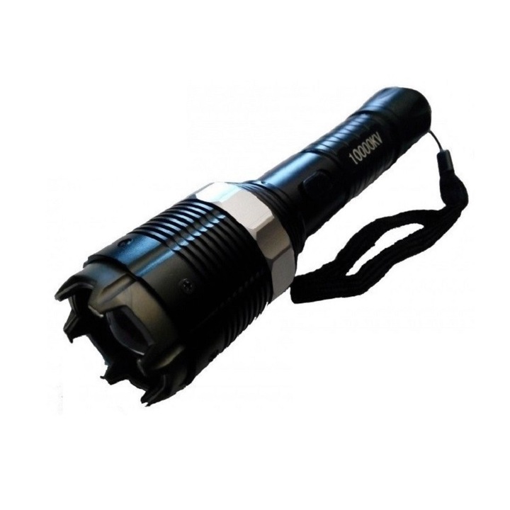 Lanterna LED HY-8810 cu electrosoc pentru autoaparare, 10.000 Kv