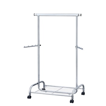Suport extensibil pentru umerase si pantofi Tatkraft Bull, 140x150x49, cromat Suport extensibil pentru umerase si pantofi Tatkraft Bull, 140x150x49, cromat