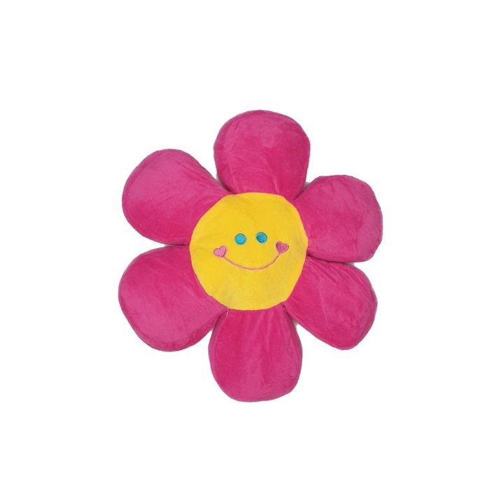 Perna decorativa floare 30 cm, Nichita Impex, roz inchis