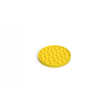Jucarie antistres POPIT din silicon 12 cm - galbena - rotunda Jucarie antistres POPIT din silicon 12 cm - galbena - rotunda