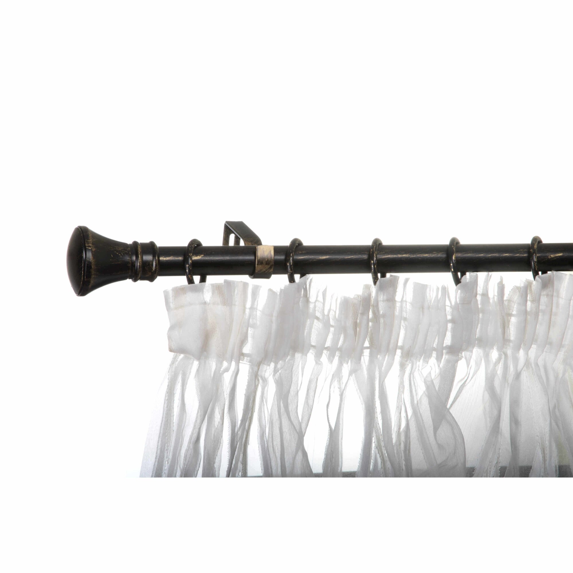 Kit galerie extensibila Gardinia Tiara Negru-auriu 190-340 Ø 25/22 mm