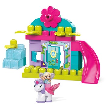 Set de constructie Mega Bloks Casa Zanelor cu Flori, 1+ ani Set de constructie Mega Bloks Casa Zanelor cu Flori, 1+ ani