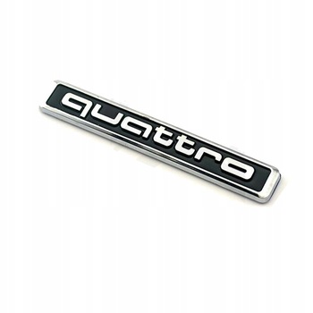 Emblema Audi Quattro spate portbagaj Negru Emblema Audi Quattro spate portbagaj Negru