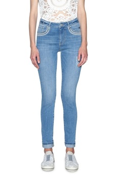 Blugi Desigual 18SWDD19, Albastru, 34 Blugi Desigual 18SWDD19, Albastru, 34