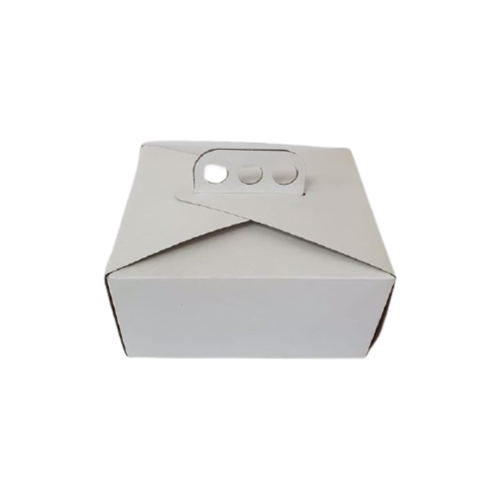 Set 50 cutii de carton dreptunghiulare pentru tort, DeaSign, 300x300x120 mm, alb