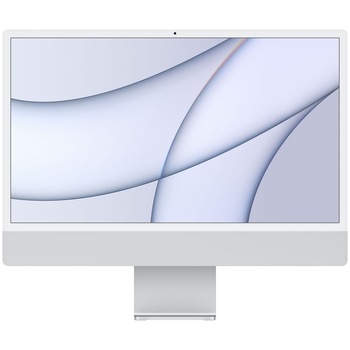 Sistem Desktop, Apple, iMac 24" Retina 4.5K, procesor Apple M1 cu 8 nuclee, 8GB, 256GB, GPU Apple cu 8 nuclee, MacOS, Tastatura maghiara, Argintiu