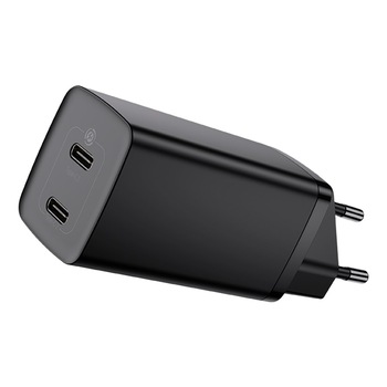 Incarcator Baseus GaN 2x Tip C ,incarcare rapida 65W, negru, compatibil Apple, Huawei, Samsung Incarcator Baseus GaN 2x Tip C ,incarcare rapida 65W, negru, compatibil Apple, Huawei, Samsung
