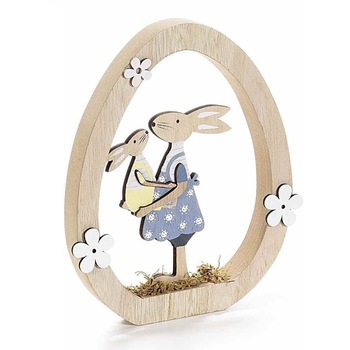 Decoratiune Iepurasi Paste Girl din lemn 17 cm x 2 cm x 20 h Decoratiune Iepurasi Paste Girl din lemn 17 cm x 2 cm x 20 h