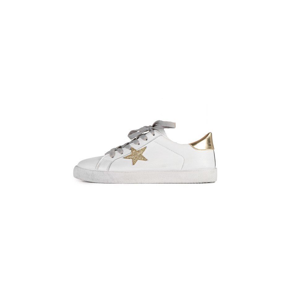 Pantofi sport dama Shiba, Alb/Auriu
