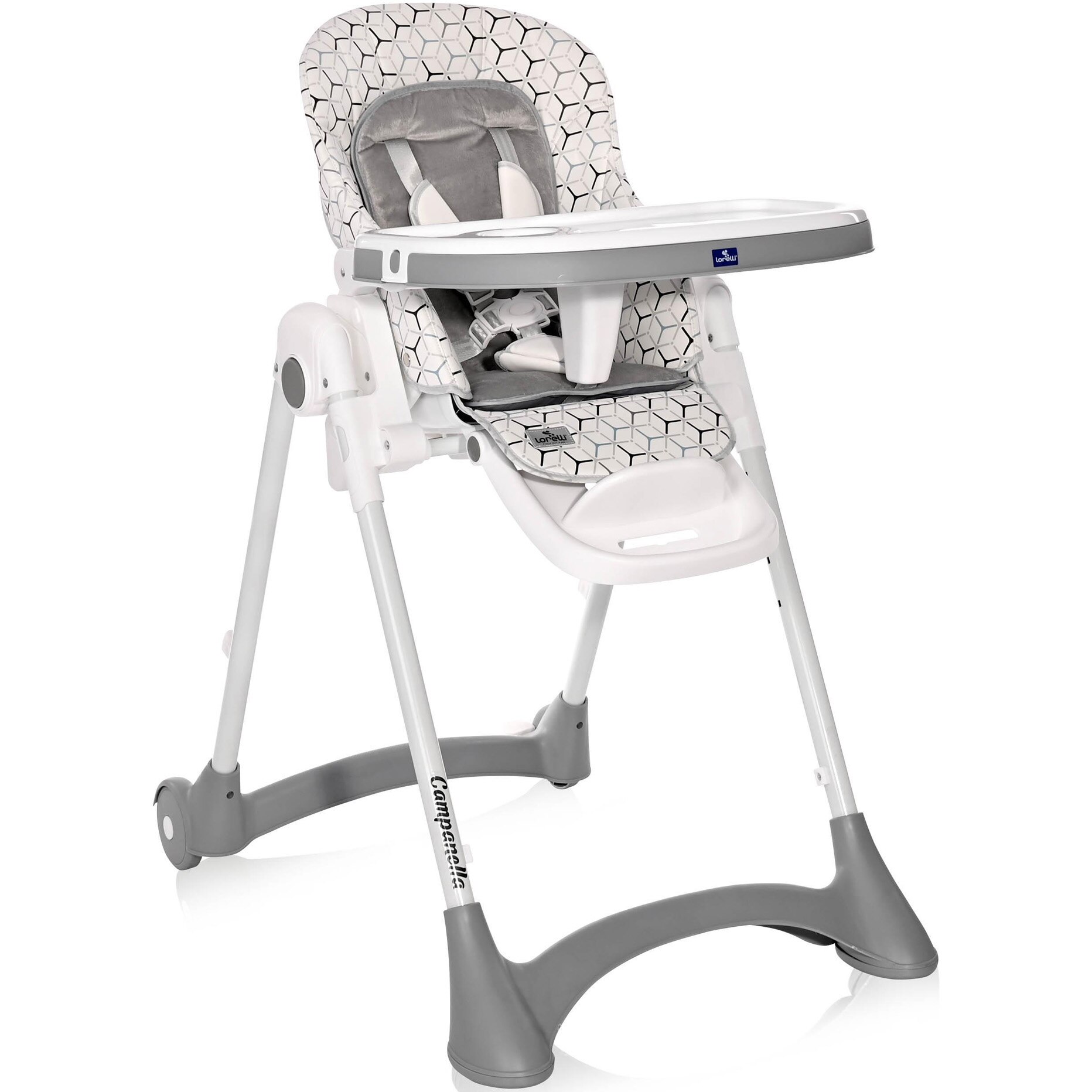 Scaun de masa Lorelli Campanella Grey Net, reglabil, 6-36 luni, Gri