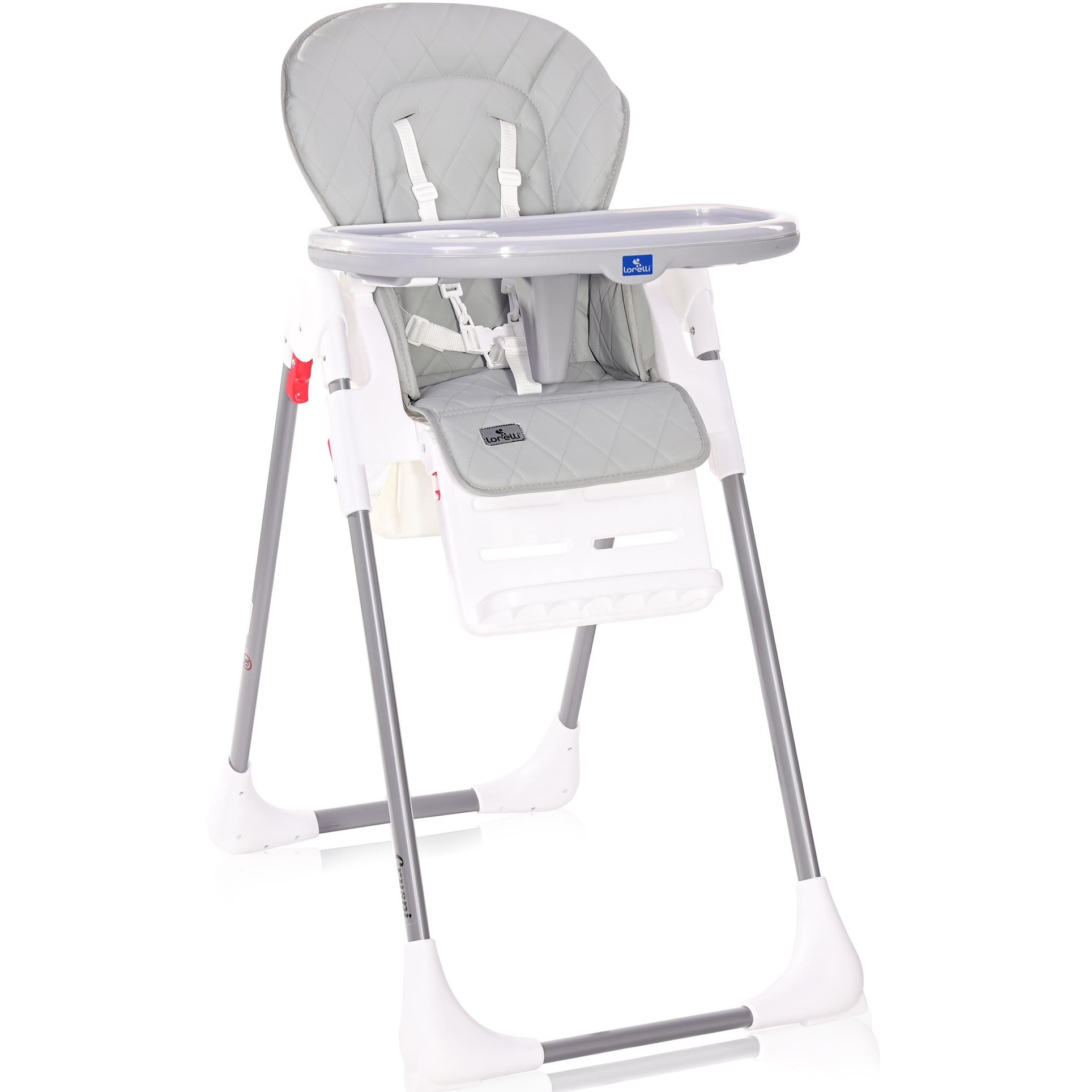 Scaun de masa Lorelli Cryspi Cool Grey Leather, reglabil, Gri