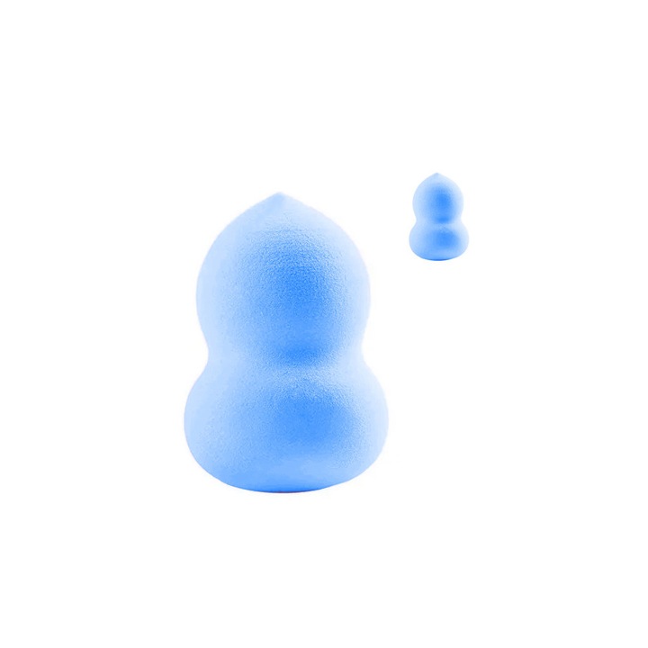 Set 2 buretei cosmetici Afrodita, forma para, aplicator fond de ten, usor de folosit si curatat, practic, albastru, doty