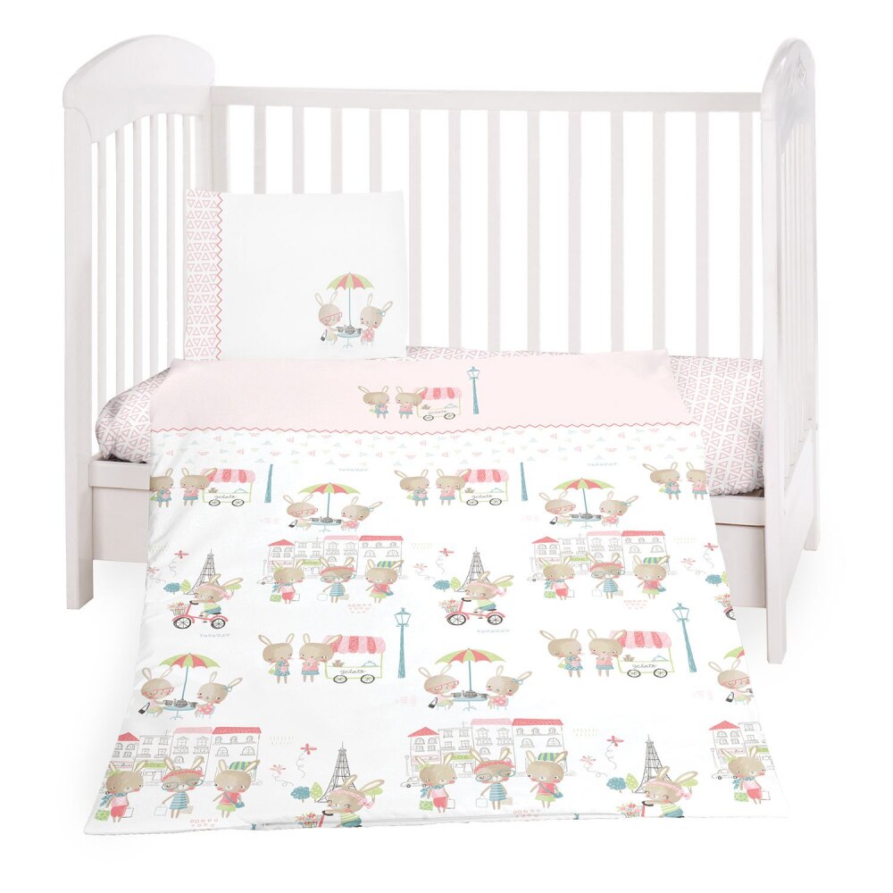 Lenjerie patut cu 3 piese KikkaBoo Day in Paris