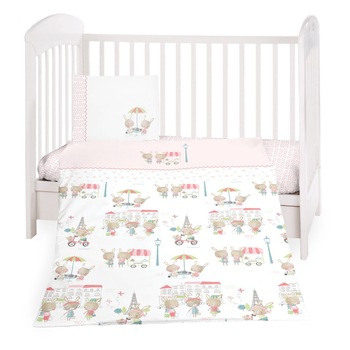 Lenjerie patut cu 3 piese KikkaBoo Day in Paris Lenjerie patut cu 3 piese KikkaBoo Day in Paris