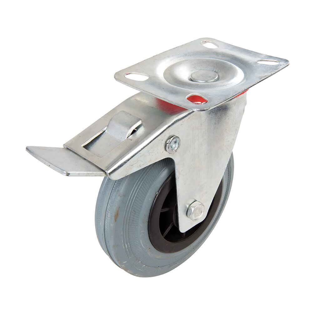 Roata pivotanta aplicabila cu frana, 125mm, greutate suportata 100Kg, Fixman