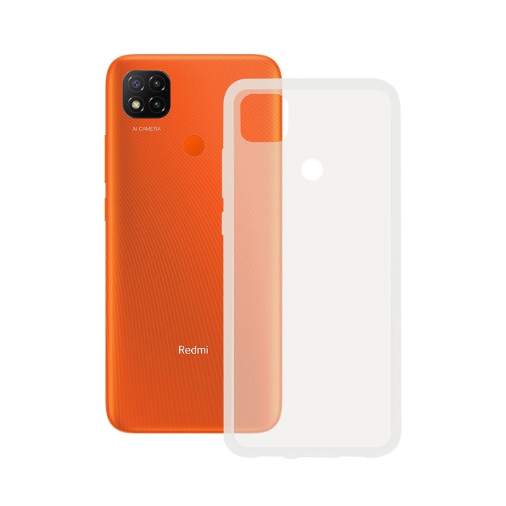 Anti Shock кейс PhonePlusBG, За Xiaomi Redmi 9C, Плътен силикон 2mm, Прозрачен