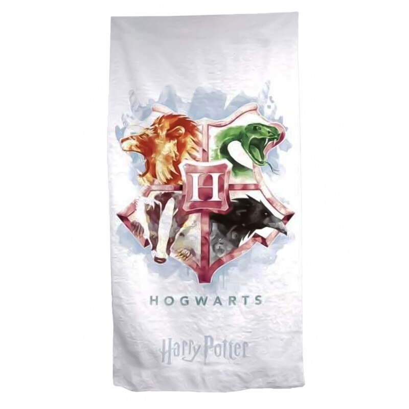Prosop De Plaja Harry Potter Hogwarts Logo Paint , 70x140cm, Multicolor