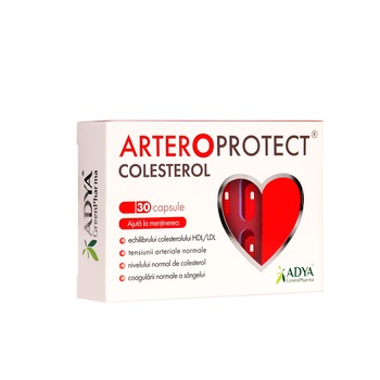 Supliment alimentar Arteroprotect Colesterol, 30 capsule, 4 ingrediente active Supliment alimentar Arteroprotect Colesterol, 30 capsule, 4 ingrediente active