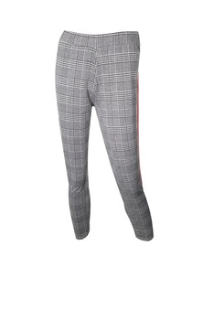 Pantaloni dama, multicolor, imprimeu in carouri, marimea M Pantaloni dama, multicolor, imprimeu in carouri, marimea M