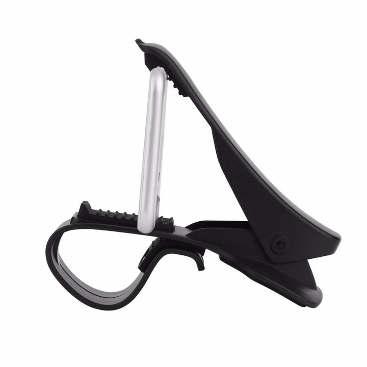 Suport auto MaffStuff® pentru telefon sau GPS cu latimea maxima de 10 cm, cu prindere pe bord sofer, de tip easy drive HUD, negru