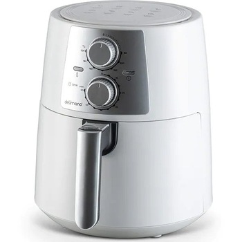 Friteuza cu aer cald DELIMANO Pro 110067007, 3.5l, 1400W, Alb-Argintiu Friteuza cu aer cald DELIMANO Pro 110067007, 3.5l, 1400W, Alb-Argintiu