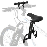 Scaun copil bicicleta, Ideas4Comfort®, scaun bicicleta montaj pe cadru, ghidon auxiliar copil, 2-5 ani, capacitate 32 kg, suport picioare reglabil cu curele, compatibil mountain bike, kit complet instalare rapida, sezut bicicleta copii MTB, negru