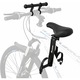 Scaun copil pentru bicicleta cu montaj pe cadru cu ghidon auxiliar pentru copil, varsta 2-5 ani, capacitate 32 kg, cu suport pentru picioare, Ideas4Comfort, negru