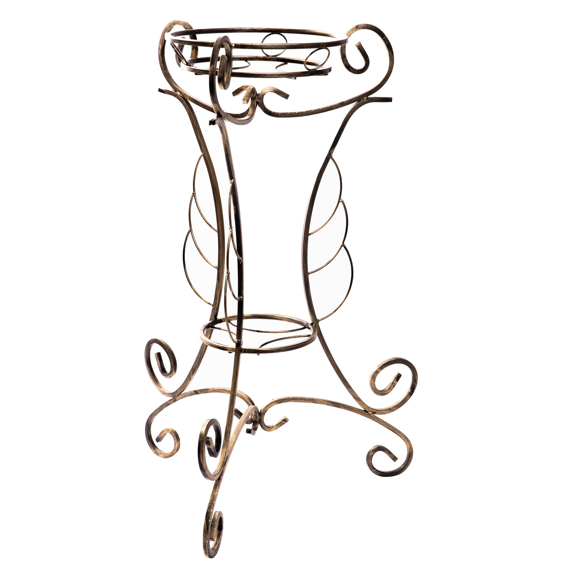 Suport de flori, decorativ, din metal, pentru ,10-0527, auriu patinat