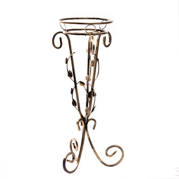 Suport de flori, decorativ, din metal, pentru ,10-0820, auriu patinat Suport de flori, decorativ, din metal, pentru ,10-0820, auriu patinat