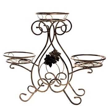 Suport de flori, decorativ, din metal, pentru ,10-1160, auriu patinat Suport de flori, decorativ, din metal, pentru ,10-1160, auriu patinat