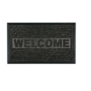 Covoras de intrare cu suprafata antiderapanta, WELCOME DOOR MATT, Negru, 75x45 cm Covoras de intrare cu suprafata antiderapanta, WELCOME DOOR MATT, Negru, 75x45 cm