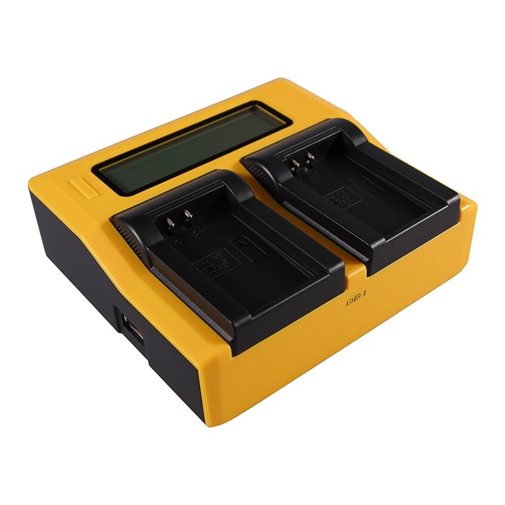 Incarcator PATONA DUAL LCD pentru acumulator Nikon EN-EL20