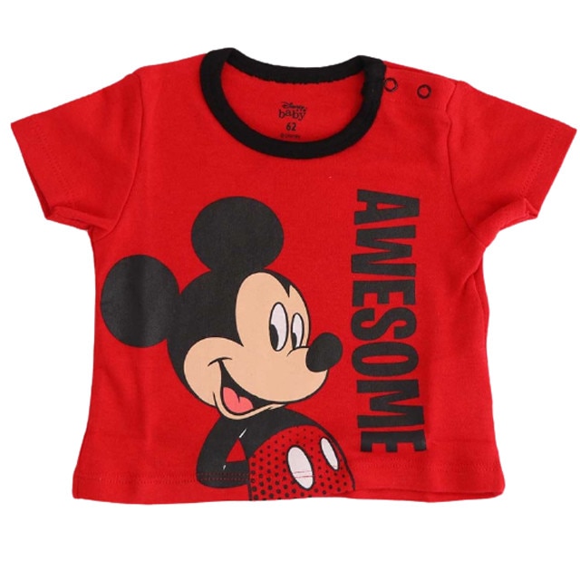 Tricou bebe, Awesome, Mickey Mouse, rosu