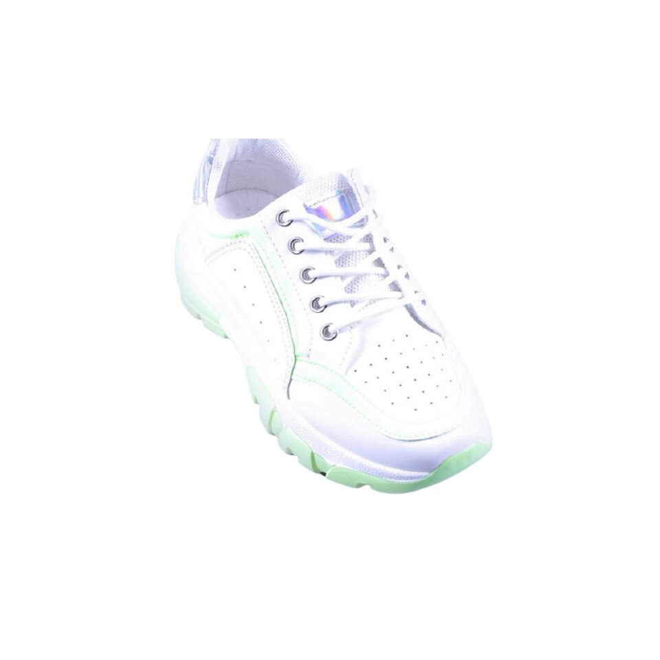 Pantofi sport dama Mona, M-ZK-058, Alb/verde