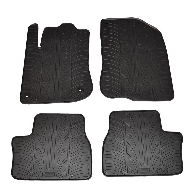 Set covorase Gledring Slovenia, cauciuc, pentru Peugeot (model 2008) 2013-/model CROSSOVER 2013->, negru, 4 buc