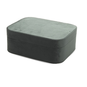 Caseta pentru bijuterii, invelis catifea verde, 8x21x16 cm Caseta pentru bijuterii, invelis catifea verde, 8x21x16 cm