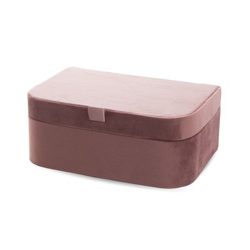 Caseta pentru bijuterii, invelis catifea roz, 8,5x21,5x14 cm Caseta pentru bijuterii, invelis catifea roz, 8,5x21,5x14 cm