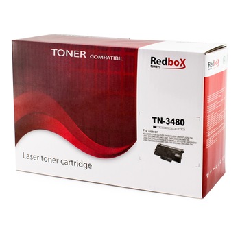 Cartus toner Redbox compatibil cu TN3480RD, 8000 pagini, Negru Cartus toner Redbox compatibil cu TN3480RD, 8000 pagini, Negru