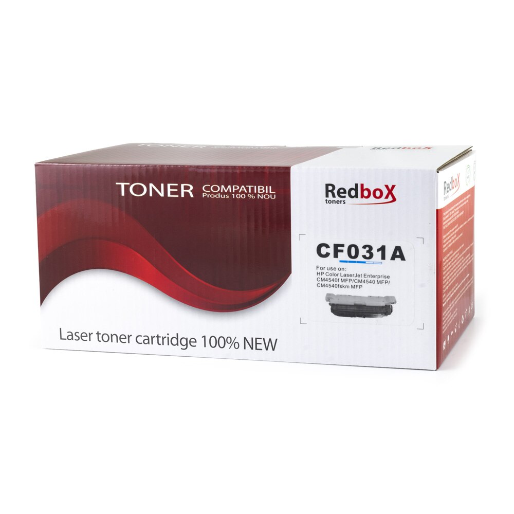 Cartus toner Redbox compatibil cu CF031A, 12500 pagini, Cyan