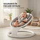 Leagan Electric EvoSmart™ SW, Multifunctional Pentru Bebelusi cu Acoperis Rabatabil Si Plasa Protectie Tantari, Conexiune Bluetooth, 5 Trepte Balansoar, Telecomanda, Jucarii si Melodii, Functie EasyTouch