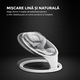 Leagan Electric EvoSmart™ SW, Multifunctional Pentru Bebelusi cu Acoperis Rabatabil Si Plasa Protectie Tantari, Conexiune Bluetooth, 5 Trepte Balansoar, Telecomanda, Jucarii si Melodii, Functie EasyTouch