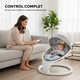 Leagan Electric EvoSmart™ SW, Multifunctional Pentru Bebelusi cu Acoperis Rabatabil Si Plasa Protectie Tantari, Conexiune Bluetooth, 5 Trepte Balansoar, Telecomanda, Jucarii si Melodii, Functie EasyTouch